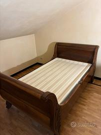Letto a barca in legno - stile Luigi Filippo