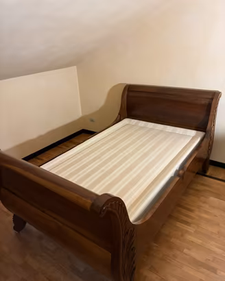 Letto a barca in legno - stile Luigi Filippo