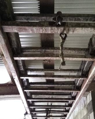 Scala in rovere, anni '70, 6 metri + 6 mt a sfilo