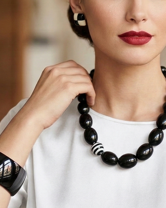 Set collana, bracciale, orecchini vintage optical