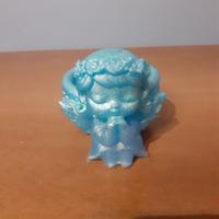 Angelo portacandela in resina fatto a mano