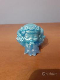 Angelo portacandela in resina fatto a mano