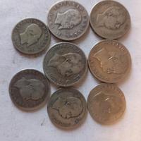 8 MONETE ARGENTO VITTORIO ,UMBERTO