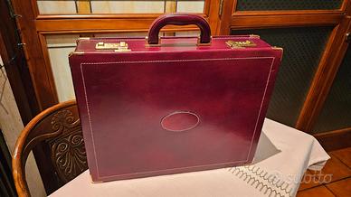 Valigetta 24 ore in vera pelle bordeaux