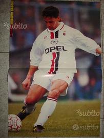 Poster giocatori Calcio vintage Milan Stelle Rosse