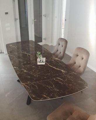 Tavolo allungabile design in vetroceramica