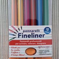 12 pennarelli Fineliner professionali tratto 0,4 m
