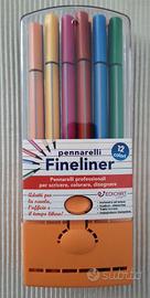 12 pennarelli Fineliner professionali tratto 0,4 m