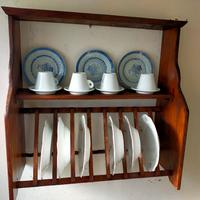 piattaia scolapiatti pensile in legno di abete 