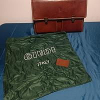 Valigetta Giudi pelle marrone Made in Italy con ch