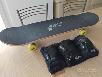 skateboard con protezioni