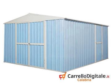 Box prefabbricato in acciaio 360x430cm azzurro