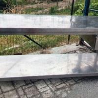 tavolo  con cassetto in acciaio inox /mis.200x70