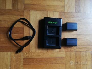 Neewer 2 batterie NP-FW50 + Caricabatterie