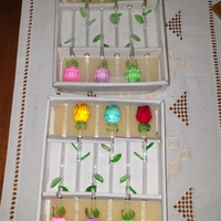 12 pezzi bastoncini da cocktail in vetro fiore