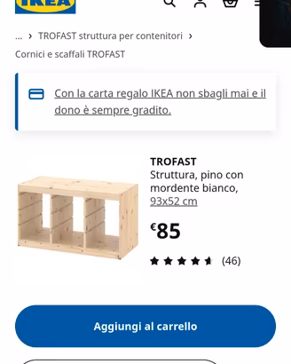 Contenitore/struttura giochi Trofast