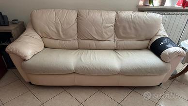 Divano 3 posti in pelle