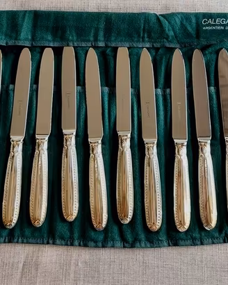 Set di posate per 12, Argento 800, Calegaro, 12 Pz