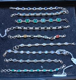 bracciali in argento e pietre dure 