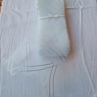 nastro crinolina bianco e argento 15cm x 50 mt