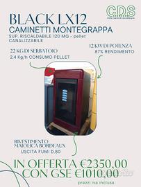 stufa pellet video black LX12 caminetti Montegrapp
