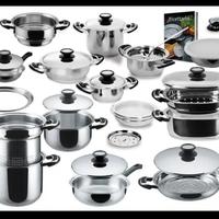 Batteria di pentole in inox 18/10 100%