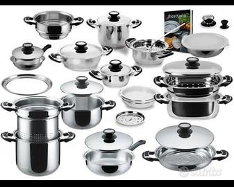 Batteria di pentole in inox 18/10 100%