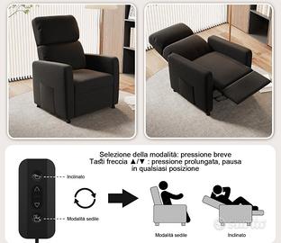 Poltrona reclinabile elettrica