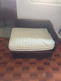 Poltrona in vimini da esterni