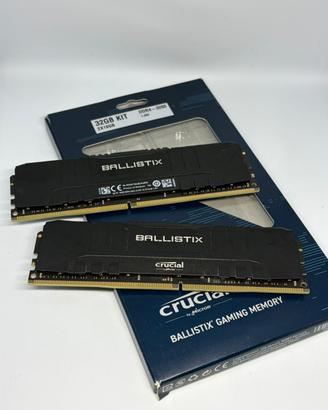 RAM Crucial Ballistix 32GB (2x16GB) DDR4 3200MHz