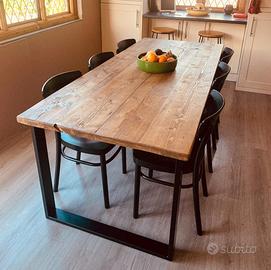 Tavolo da pranzo  industrial vintage 180x80x75 