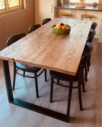 Tavolo da pranzo  industrial vintage 180x80x75 