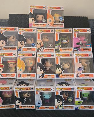 Lotto 17 Funko Pop Dragon Ball Z Goku Vegeta Etc