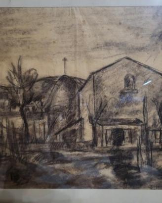 Ugo Mariotti. Disegno a carboncino. 