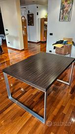 tavolo moderno legno massiccio alluminio 