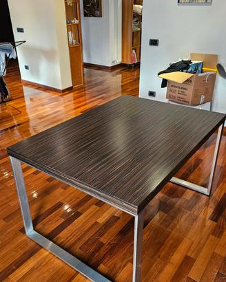 tavolo moderno legno massiccio alluminio 