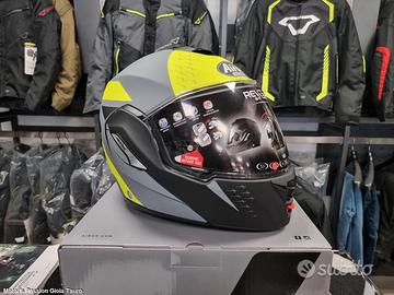 AIROH Casco Modulare REV19 - Leaden - Yellow Matt
