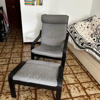 Sedia con poggiapiedi