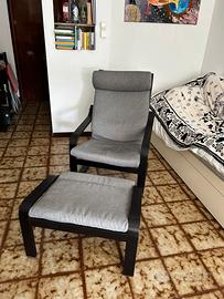 Sedia con poggiapiedi