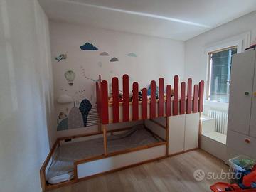 cameretta bambini con letto a castello 