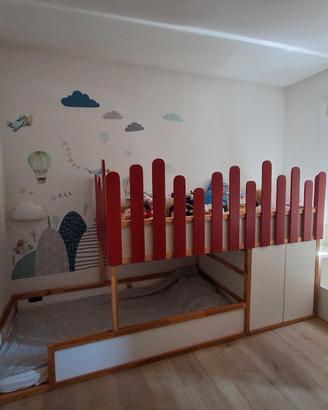 cameretta bambini con letto a castello 