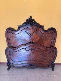 Letto Antico in Noce Stile Luigi XV