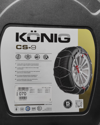 Catene anti neve konig cs9 nuove