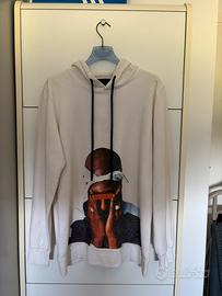 NAIS Felpa Bianca Tupac Hoodie – Taglia M