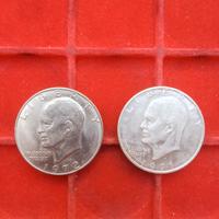 STATI UNITI D'AMERICA 2 MONETE ONE DOLLAR 1971/72