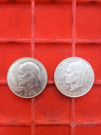 STATI UNITI D'AMERICA 2 MONETE ONE DOLLAR 1971/72