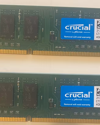 8GB RAM Crucial DDR3L 1600MHz – 2x4GB PC3L-12800