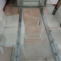 Tavolo in vetro temprato 1 metro× 160 allungabile