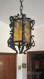 lampadario in ferro battuto