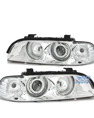 FARI BMW E39 95-03 XENON ANGEL EYES FONDO CROMATO